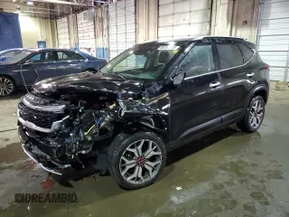2022 Kia Seltos SX with VIN KNDETCA22N7317209, listed as a Copart auction lot 89290755 with 57,410 mi miles and Salvage title. Bid and sale history available at DreamBid. Image 1.