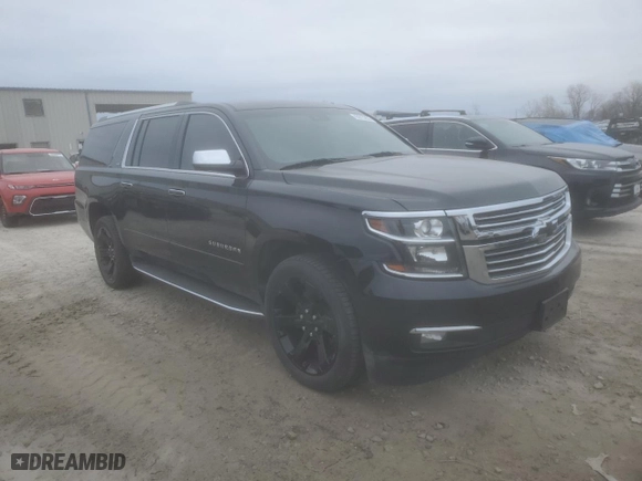 2016 Chevrolet Suburban LTZ with VIN 1GNSKJKC9GR467026, listed as a Copart auction lot 43915255 with 95,636 mi miles and Salvage Title. Bid and sale history available at carsss.com. Image 4.
