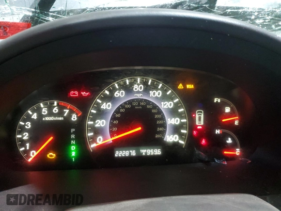 2008 Honda Odyssey EX-L with VIN 5FNRL38748B053878, listed as a Copart auction lot 49357005 with 222,876 mi miles and Salvage Title. Bid and sale history available at DreamBid. Image 9.
