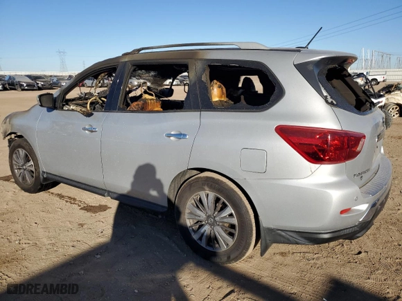 2017 Nissan Pathfinder SV with VIN 5N1DR2MN2HC641181, listed as a Copart auction lot 80501814 with 0 mi miles and Non Repairable. Bid and sale history available at carsss.com. Image 2.