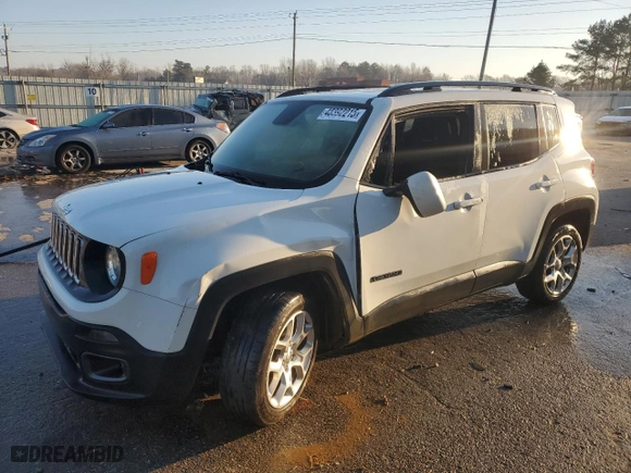 2017 Jeep Renegade Latitude with VIN ZACCJABB3HPE49600, listed as a Copart auction lot 48392215 with 172,242 mi miles and Salvage Title. Bid and sale history available at carsss.com. Image 1.