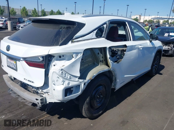 2016 Lexus RX 450h with VIN 2T2BGMCA3GC007519, listed as a IAAI auction lot 42665825 with 97,010 mi miles and . Bid and sale history available at DreamBid. Image 4.
