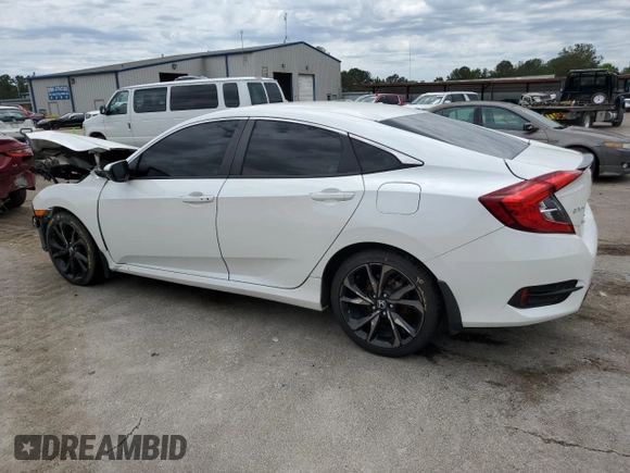 2019 Honda Civic Sport with VIN 19XFC2F89KE008666, listed as a Copart auction lot 55490485 with 151,467 mi miles and Salvage title. Bid and sale history available at DreamBid. Image 2.