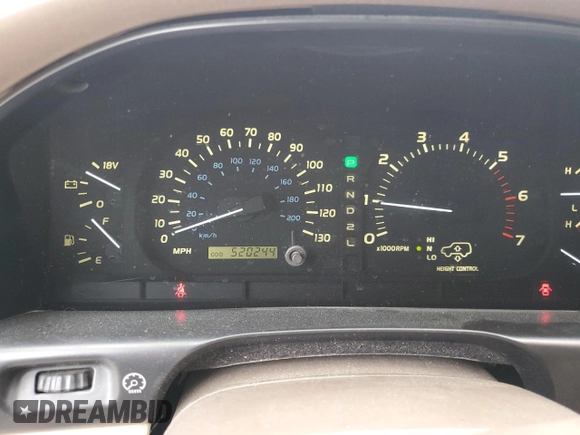 1999 Lexus LX 470 with VIN JT6HT00W2X0043805, listed as a Copart auction lot 54496735 with 520,244 mi miles and Clean Title. Bid and sale history available at DreamBid. Image 9.