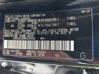 2021 Toyota 4Runner SR5 с VIN JTEEU5JR0M5230906, выставлен на аукционе IAAI как лот 42000905 с пробегом 249 010 миль миль и . История ставок и продаж доступна на DreamBid. Изображение 9.