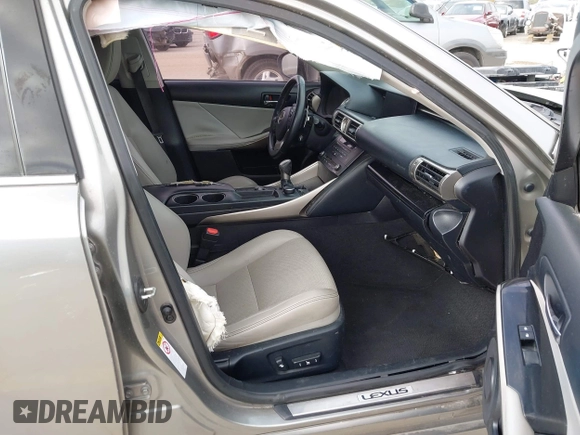 2015 Lexus IS 250 with VIN JTHBF1D27F5050784, listed as a IAAI auction lot 41767657 with 156,349 mi miles. Bid and sale history available at carsss.com. Image 5.