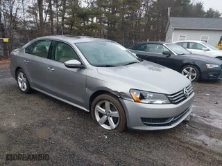 2012 Volkswagen Passat SE w/Sunroof with VIN 1VWBH7A39CC108345, listed as a IAAI auction lot 41582865 with 168,741 mi miles. Bid and sale history available at carsss.com. Image 1.