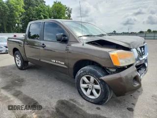 2009 Nissan Titan SE with VIN 1N6BA07D99N302396, listed as a Copart auction lot 59413545 with 181,688 mi miles and Salvage title. Bid and sale history available at DreamBid. Image 4.