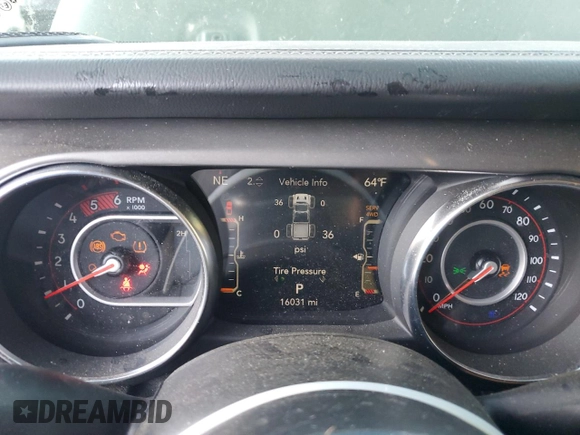 2021 Jeep Gladiator Rubicon with VIN 1C6JJTBM1ML599103, listed as a Copart auction lot 77084134 with 16,031 mi miles and Salvage title. Bid and sale history available at DreamBid. Image 9.