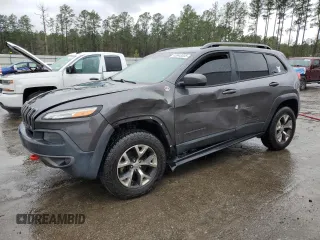 2016 Jeep Cherokee Trailhawk with VIN 1C4PJMBS9GW268814, listed as a Copart auction lot 45943005 with 125,336 mi miles and Salvage Title. Bid and sale history available at carsss.com. Image 1.