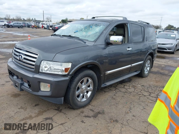 2005 Infiniti QX56 with VIN 5N3AA08C35N802409, listed as a IAAI auction lot 41857267 with 1 mi miles. Bid and sale history available at carsss.com. Image 2.