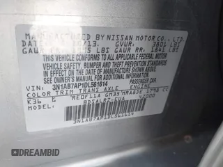 2013 Nissan Sentra FE+ S with VIN 3N1AB7AP1DL561614, listed as a IAAI auction lot 41641039 with 120,119 mi miles and . Bid and sale history available at DreamBid. Image 9.