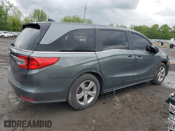 2018 Honda Odyssey EX-L z VIN 5FNRL6H75JB076769, wystawiony jako Copart lot #56845755 z przebiegiem 92 552 mil mil oraz Szkoda całkowita • Salvage title. Historia ofert i sprzedaży dostępna na DreamBid. Obrazek 3.