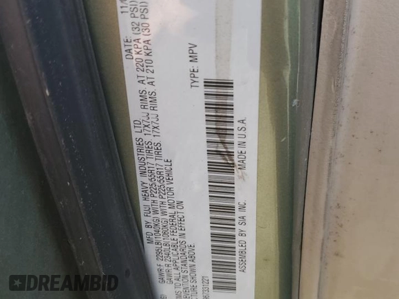 2006 Subaru Legacy Outback with VIN 4S4BP61C967331221, listed as a Copart auction lot 62431885 with 212,680 mi miles and Clean title. Bid and sale history available at DreamBid. Image 12.