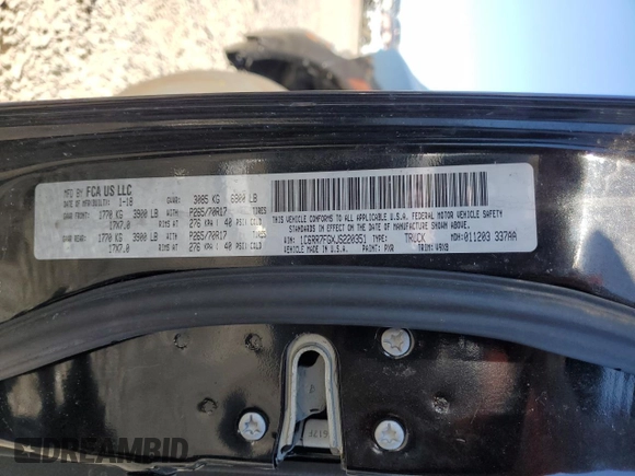 2018 Ram 1500 Express with VIN 1C6RR7FGXJS220351, listed as a Copart auction lot 48469935 with 74,605 mi miles and Salvage title. Bid and sale history available at DreamBid. Image 13.