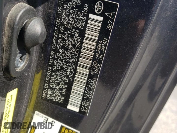 2016 Scion tC with VIN JTKJF5C75GJ017849, listed as a Copart auction lot 48568515 with 120,413 mi miles and Salvage Title. Bid and sale history available at carsss.com. Image 15.