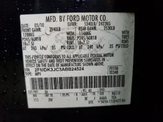 2010 Ford Edge SEL with VIN 2FMDK3JC3ABB24524, listed as a Copart auction lot 88669165 with 71,696 mi miles and Clean Title. Bid and sale history available at carsss.com. Image 13.