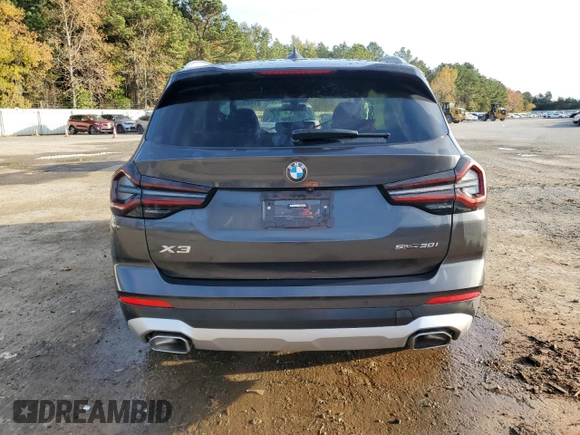 2023 BMW X3 sDrive30i with VIN 5UX43DP08P9P68948, listed as a Copart auction lot 81995894 with Not Provided miles and Clean Title. Bid and sale history available at DreamBid. Image 6.