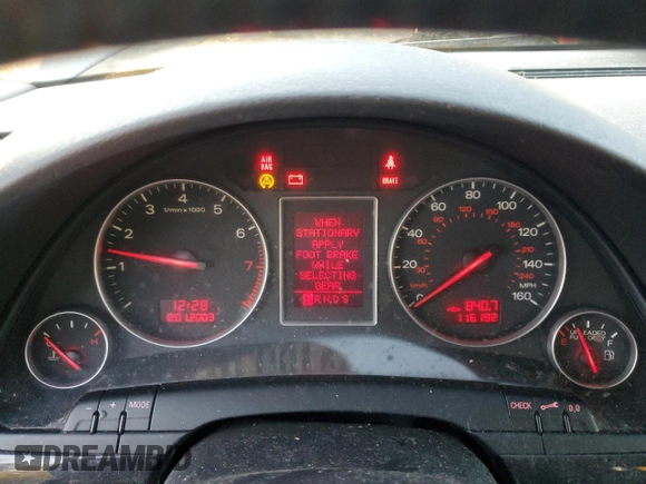 2005 Audi A4 1.8T SE with VIN WAULC68E05A099294, listed as a Copart auction lot 42348235 with 116,192 mi miles and Salvage Title. Bid and sale history available at carsss.com. Image 9.