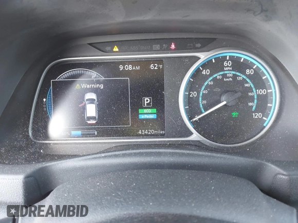 2018 Nissan LEAF SL with VIN 1N4AZ1CP3JC302221, listed as a IAAI auction lot 41506345 with 43,420 mi miles and . Bid and sale history available at DreamBid. Image 7.