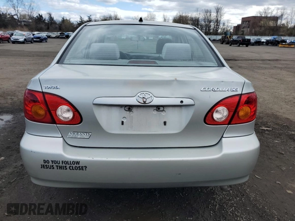 2004 Toyota Corolla CE with VIN 2T1BR32E54C251200, listed as a Copart auction lot 53679315 with 177,378 mi miles and Salvage Title. Bid and sale history available at DreamBid. Image 6.