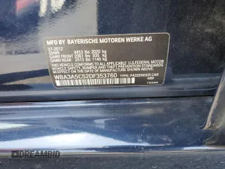 2013 BMW 3 Series 328i with VIN WBA3A5C52DF353760, listed as a Copart auction lot 62737045 with 129,354 mi miles and Salvage title. Bid and sale history available at DreamBid. Image 12.