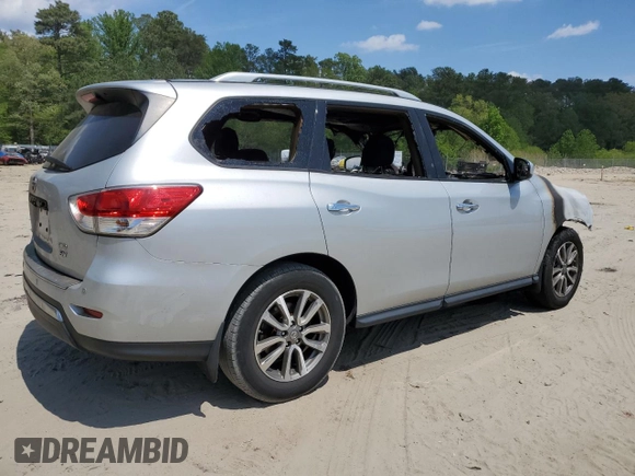2014 Nissan Pathfinder SL with VIN 5N1AR2MM0EC700931, listed as a Copart auction lot 55628675 with Not provided miles and Salvage title. Bid and sale history available at DreamBid. Image 3.