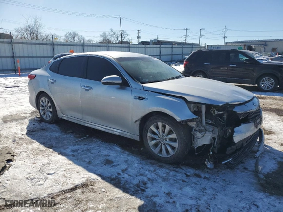 2018 Kia Optima LX with VIN 5XXGT4L31JG270731, listed as a Copart auction lot 45965745 with 126,777 mi miles and Salvage Title. Bid and sale history available at carsss.com. Image 4.