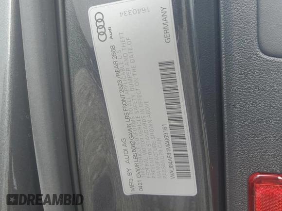 2021 Audi S4 Premium Plus with VIN WAUB4AF41MA069161, listed as a Copart auction lot 74431454 with 26,935 mi miles and Salvage Title. Bid and sale history available at carsss.com. Image 12.