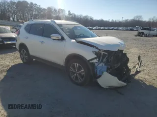 2019 Nissan Rogue SV with VIN JN8AT2MV9KW385818, listed as a Copart auction lot 47407625 with 54,964 mi miles and Salvage Title. Bid and sale history available at carsss.com. Image 4.