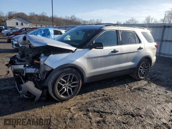 2017 Ford Explorer Sport with VIN 1FM5K8GT7HGA55896, listed as a Copart auction lot 85454684 with 89,526 mi miles and Salvage Title. Bid and sale history available at DreamBid. Image 1.