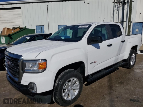 2022 GMC Canyon 4WD AT4 w/Leather with VIN 1GTG6FENXN1155709, listed as a Copart auction lot 87508475 with 10,259 mi miles and Salvage Title. Bid and sale history available at carsss.com. Image 1.