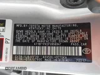 2015 Toyota Camry XLE z VIN 4T1BF1FK3FU956947, wystawiony jako IAAI lot #42342824 z przebiegiem 222 565 mil mil oraz . Historia ofert i sprzedaży dostępna na DreamBid. Obrazek 9.