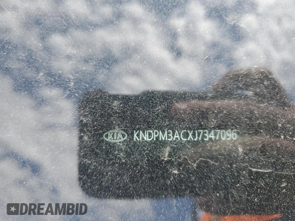 2018 Kia Sportage LX with VIN KNDPM3ACXJ7347096, listed as a Copart auction lot 49955655 with Not Provided miles and Salvage Title. Bid and sale history available at DreamBid. Image 13.