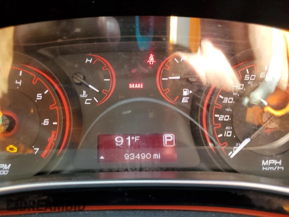 2016 Dodge Dart SXT with VIN 1C3CDFBA4GD584484, listed as a Copart auction lot 52918235 with 93,490 mi miles and Salvage Title. Bid and sale history available at carsss.com. Image 9.