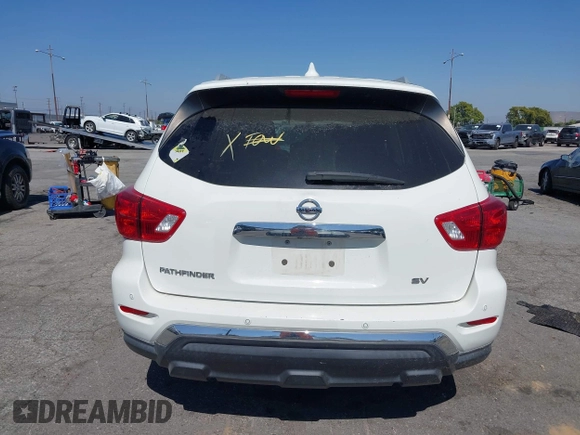 2019 Nissan Pathfinder SV with VIN 5N1DR2MN7KC584791, listed as a IAAI auction lot 42533680 with 57,943 mi miles and . Bid and sale history available at DreamBid. Image 17.