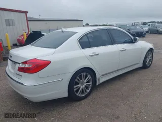 2012 Hyundai Genesis 4.6L with VIN KMHGC4DF3CU189506, listed as a IAAI auction lot 41911258 with 216,923 mi miles. Bid and sale history available at carsss.com. Image 4.