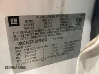 2016 Chevrolet Colorado 2WD LT с VIN 1GCGSCE31G1254592, выставлен на аукционе IAAI как лот 42808979 с пробегом 158 019 миль миль и . История ставок и продаж доступна на DreamBid. Изображение 1.