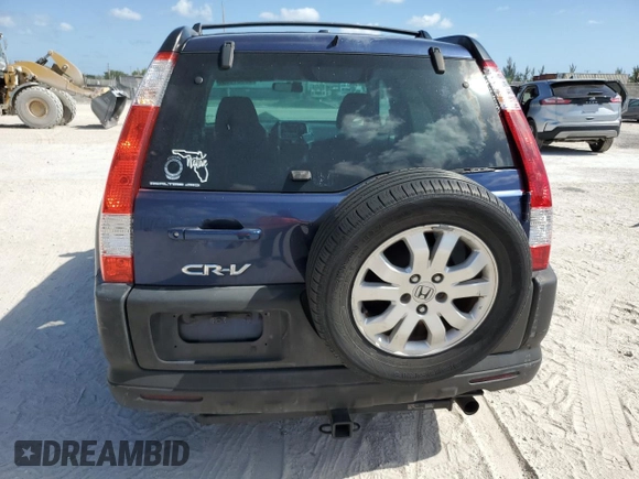 2005 Honda CR-V EX with VIN SHSRD78865U346215, listed as a Copart auction lot 53931105 with 170,438 mi miles and Salvage Title. Bid and sale history available at carsss.com. Image 6.