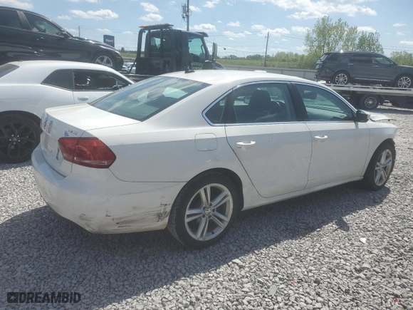 2015 Volkswagen Passat 2.0L TDI SE w/Sunroof with VIN 1VWBV7A32FC093846, listed as a Copart auction lot 52032715 with 124,434 mi miles and Salvage Title. Bid and sale history available at carsss.com. Image 3.