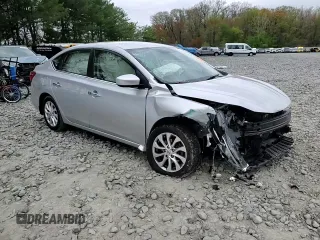 2019 Nissan Sentra SV with VIN 3N1AB7AP1KY400048, listed as a Copart auction lot 53985405 with 49,447 mi miles and Salvage Title. Bid and sale history available at DreamBid. Image 14.