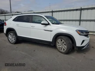 2021 Volkswagen Atlas SE with VIN 1V2JE2CA4MC229791, listed as a Copart auction lot 48929455 with 76,407 mi miles and Salvage title. Bid and sale history available at DreamBid. Image 4.