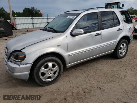 2002 Mercedes-Benz M-Class with VIN 4JGAB54E52A360097, listed as a Copart auction lot 72983104 with 199,445 mi miles and Salvage Title. Bid and sale history available at carsss.com. Image 1.