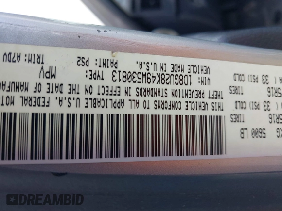 2009 Dodge Nitro SE with VIN 1D8GU28K49W530813, listed as a IAAI auction lot 42557717 with 125,772 mi miles and . Bid and sale history available at DreamBid. Image 9.