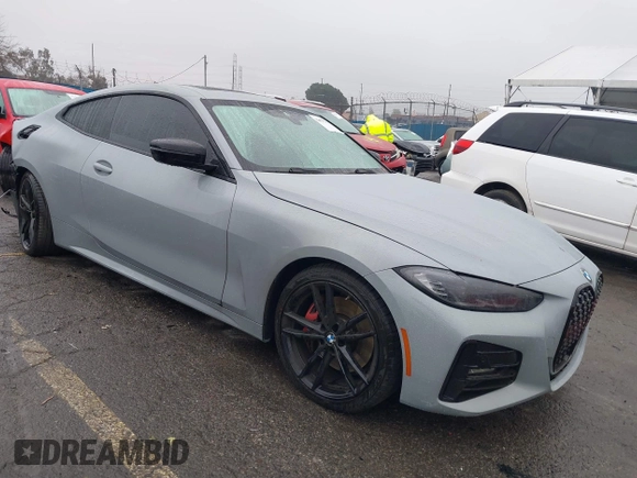 2023 BMW 4 Series 430i with VIN WBA53AP09PCM33735, listed as a IAAI auction lot 41547279 with 28,822 mi miles and . Bid and sale history available at DreamBid. Image 1.
