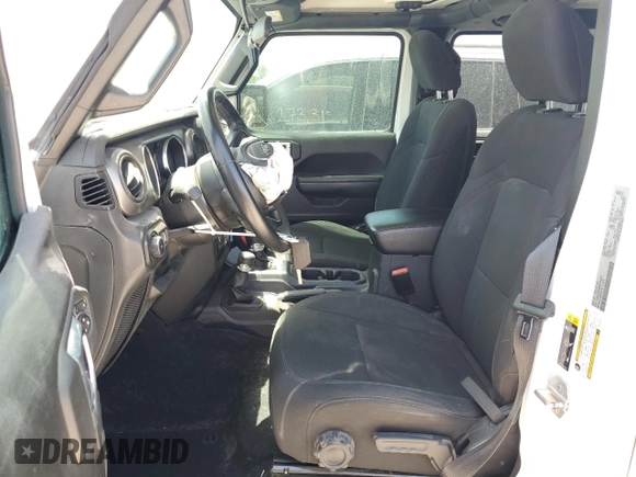 2022 Jeep Wrangler Unlimited Sport S with VIN 1C4HJXDG0NW142272, listed as a Copart auction lot 58198205 with 63,310 mi miles and Salvage title. Bid and sale history available at DreamBid. Image 7.