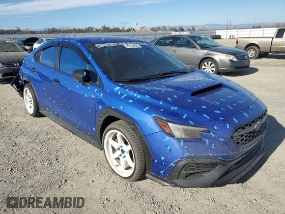 2022 Subaru WRX Premium with VIN JF1VBAH61N8007312, listed as a Copart auction lot 89149885 with 38,594 mi miles and Salvage Title. Bid and sale history available at carsss.com. Image 4.