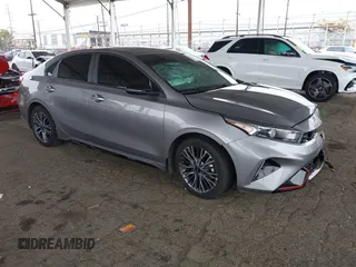 2023 Kia Forte GT-Line with VIN 3KPF54AD6PE681500, listed as a IAAI auction lot 41772612 with 23,041 mi miles. Bid and sale history available at carsss.com. Image 1.