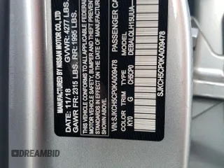 2019 Infiniti QX30 Essential with VIN SJKCH5CP0KA009478, listed as a Copart auction lot 44042324 with Not provided miles and Salvage title. Bid and sale history available at DreamBid. Image 12.