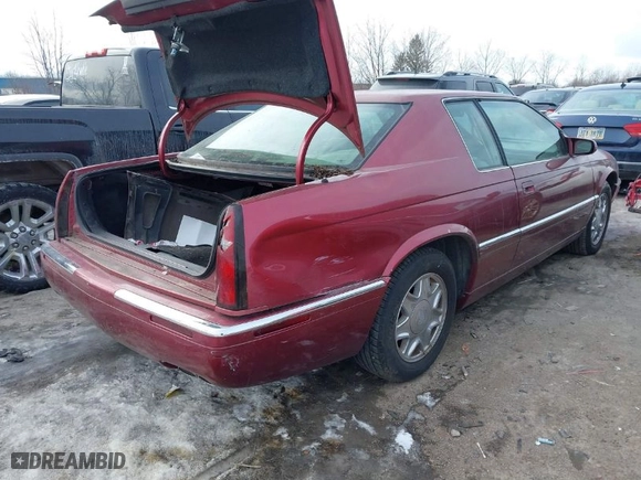 1998 Cadillac Eldorado with VIN 1G6EL12Y9WU603149, listed as a IAAI auction lot 41406943 with 1 mi miles. Bid and sale history available at carsss.com. Image 4.
